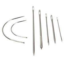 7 tlg N&auml;hnadeln Nadeln Set Edelstahl f&uuml;r Polster Leder Segel Teppich Sack