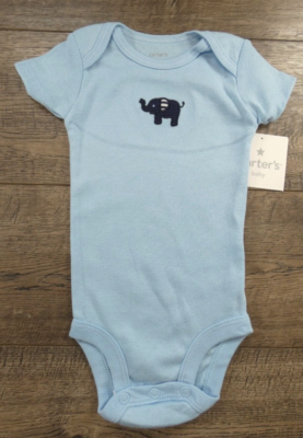 Baby Boy Clothes New Carter's Month Blue Elephant Bodysuit