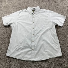 Eddie Bauer Shirt Adult 2XL Grey Button Up Travex Classic Fit Mens