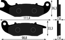 COPPIA PASTIGLIE FRENO ANTERIORE FANTIC 125 M (4T)Motard Casa 125 2013>
