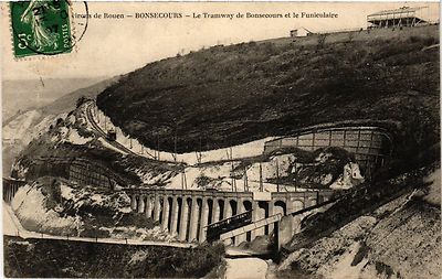 AK ca. de ROUEN-BON-SECOURS Le Tramway de BON-SECOURS (348063)