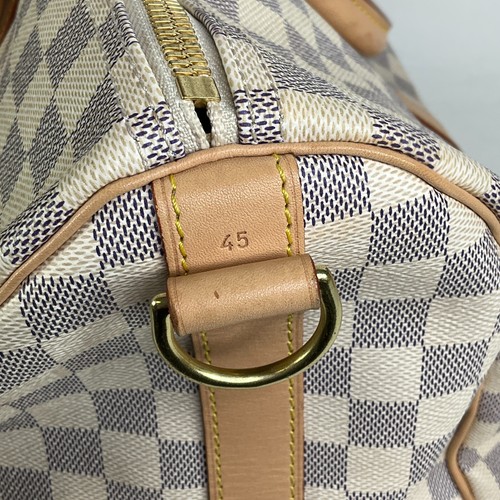 Louis Vuitton Damier Azur Keepall Bandouliere 45 Canvas Boston Bag - Picture 11 of 20