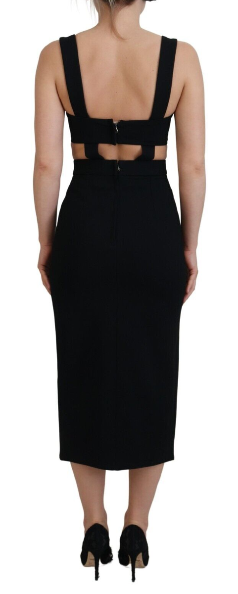ワンピース Dolce & Gabbana Black stretch viscose blend dres Dolce & Gabbana Viscose blend midi dress - Black