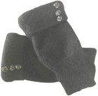 Fingerless Gloves Black Angora Cashmere Wool Xs Extra-Small Mittens Arm Warmers