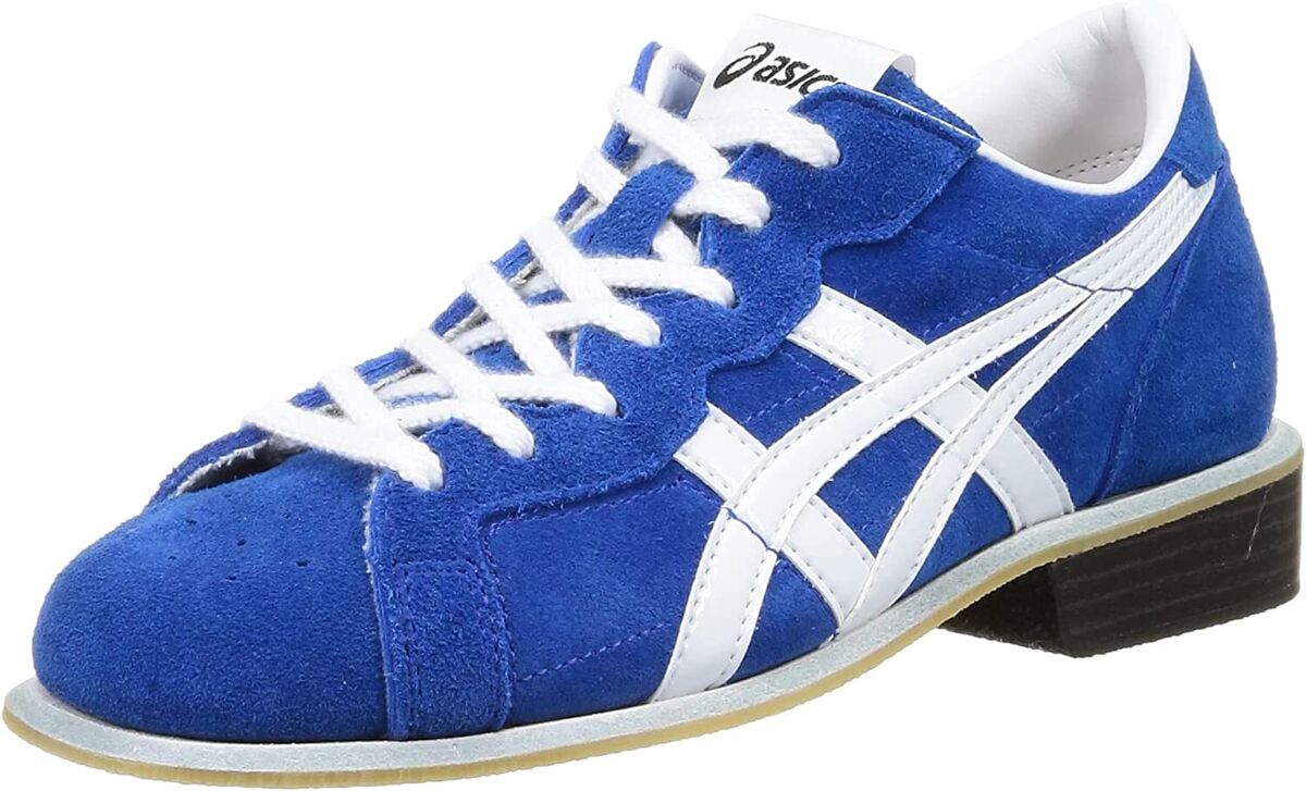 ASICS Weight Lifting Shoes Leather 1163A006 Blue White US8.5 ASICS Weight Lifting Shoes Leather 1163A006 Blue White US8.5