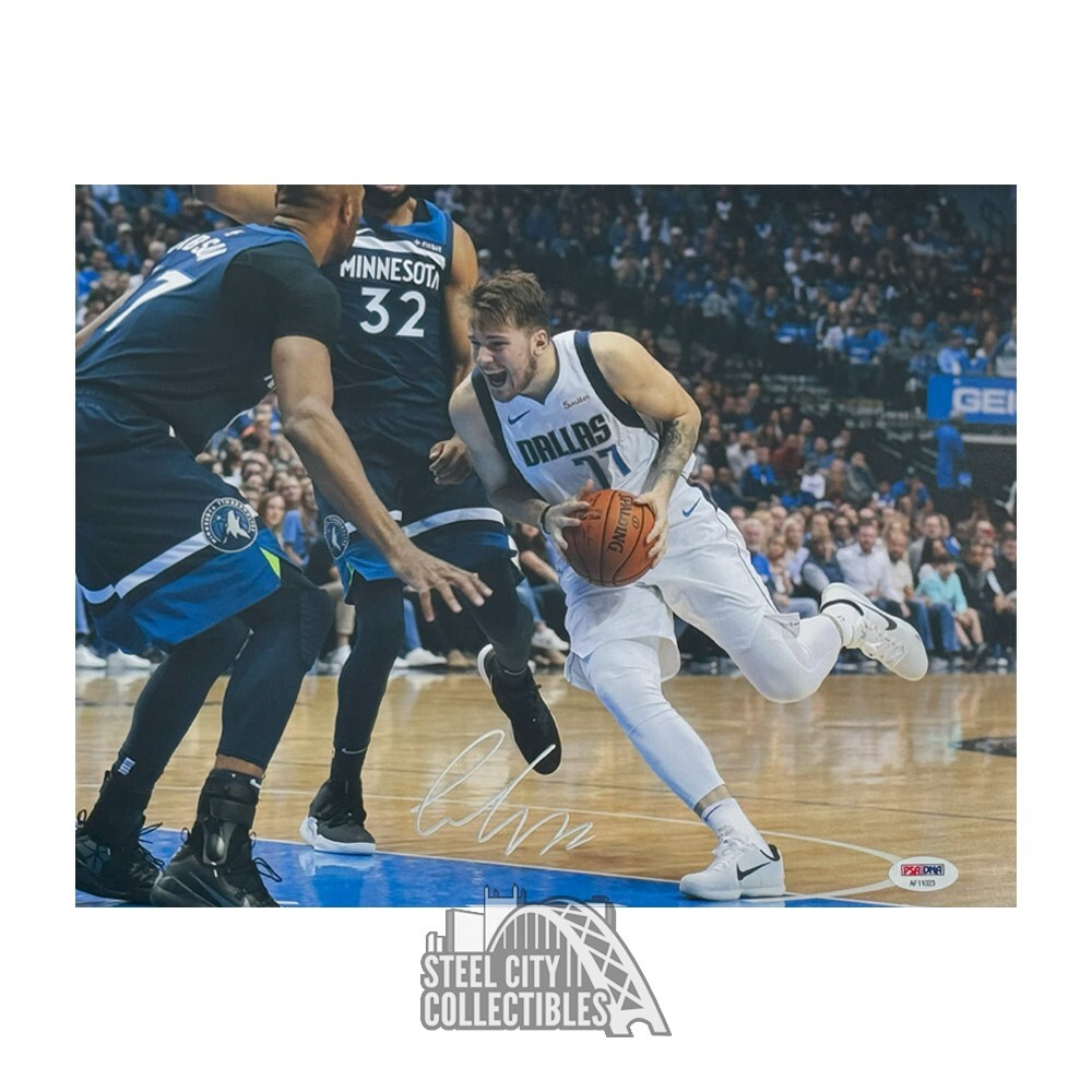 Luka Doncic Autographed Signed Dallas 11x14 Basketball Photo - PSA/DNA (Silver Ink) 