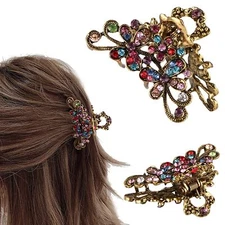 Rhinestone Hair Claw Crystal Jaw Clips Fancy Hair Barrette Accessories for Women