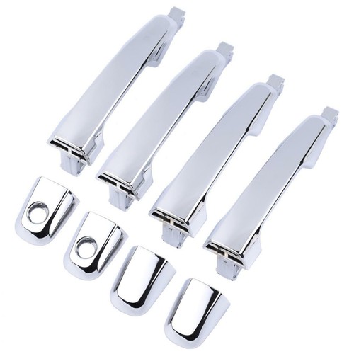 Outer Door Handle Chrome 2 Key Set 4 Fits Mitsubishi L200 Triton 2005-14 EBEZ - Picture 2 of 8