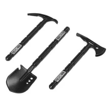 3pcs Simulation Metal Shovel Axe Pickaxe Decoration for 1/8 1/10 RC Crawler Car
