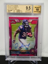 JEREMY LANGFORD 2015 TOPPS CHROME PINK RC AUTO /75 - BGS 9.5 GEM MINT - *15083