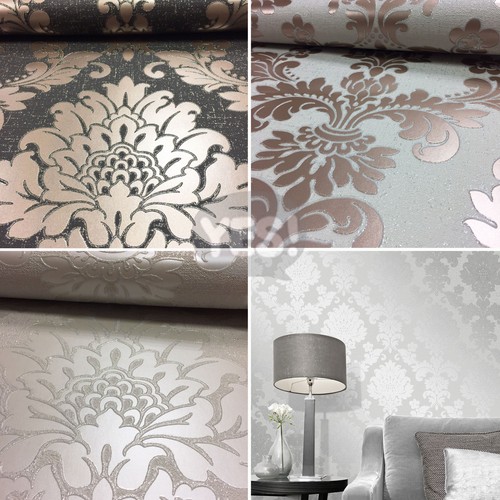 Fine Decor Quartz Damask Wallpaper Luxury Textured Vinyl Glitter 3
