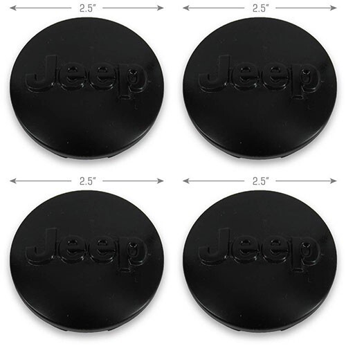 Jeep Grand Cherokee Renegade Wrangler Wheel Center Caps 1LB77TRMAC OEM Black
