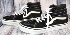 VANS Sk8-Hi Black Kids Size US 3.5 Skateboarding Suede/Canvas High Tops