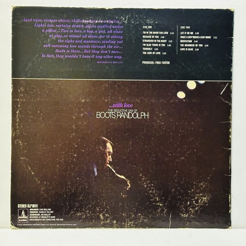 Vinyl Boots Randolph LP With Love, the Seductive Sax 1969 VG+/VG+ - Picture 2 of 3