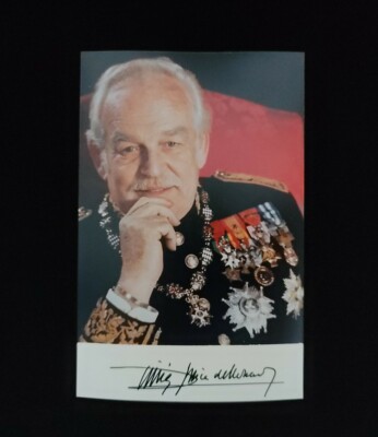 Monaco Prince Rainier III Signed Autographed Royal Photograph Grimaldi Royalty