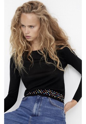 Zara Rhinestone Appliqué Chain Belt s-l400.jpg main image 2