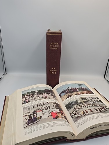National Geographic Magazine January-December 1933 Vtg Hardcover Book Vol 63, 64 - Picture 3 of 5