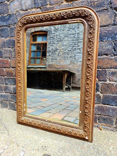 Antique French Louis Philippe style overmantel mirror - Picture 2 of 6