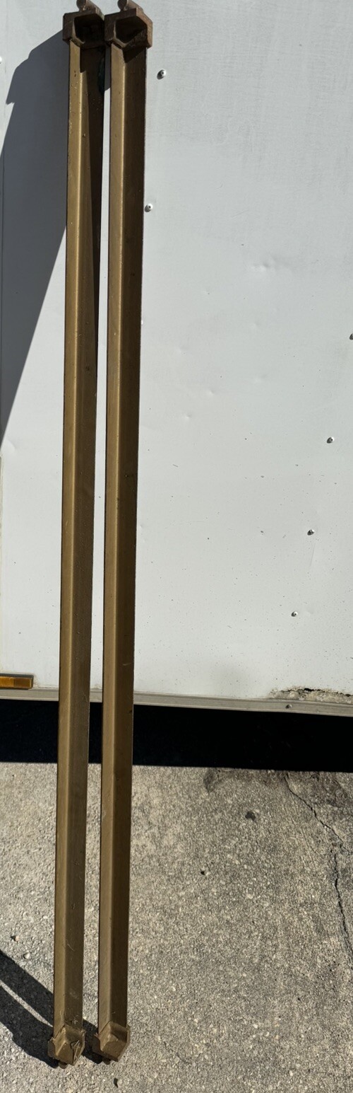 Atq Vtg Original Cast Iron Bed Rails 75” Tapered Cone Ends TwinFull