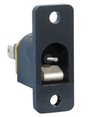 DC Power Gehäuse Buchse mit Lötanschlüssen und Leiterplattenbefestigung, 3,1 mm Bohrung