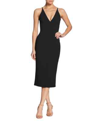 Dress The Population Anita Crepe Cocktail Dress Black