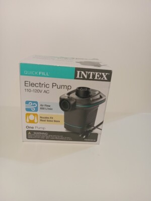Intex 66639E 120V Quick Fill AC Electric Air Pump w/ 3 Interconnected Nozzles