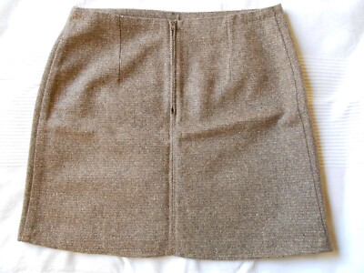 ★ GLOWNY★ G STRAIGHT WOOL MINI SKIRT BROWN GC24WTSK005BR ☆ GLOWNY☆ G STRAIGHT WOOL MINI SKIRT BROWN GC24WTSK005BR