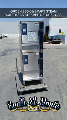 Groen SmartSteam Double Natural Gas Boilerless Convection Steamer (2) SSB-5G