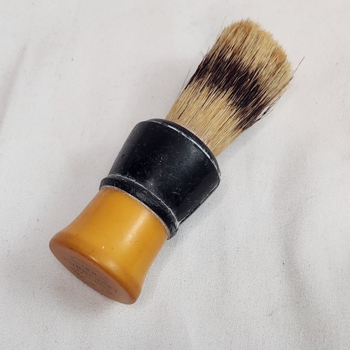 Vintage Rubberset 153 Butterscotch Bakelite Shaving Brush Gentlemen Hair Brush - Picture 7 of 11