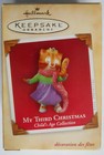 Hallmark Child Age #3 Ornament Girl KITTY CAT Orange Tabby 2004 Third Christmas — photo 1