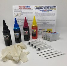 KIT CARTUCCE RICARICABILI ORIGINALI INKJET PER EPSON STAMPANTE STYLUS DX7450