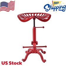 Rustic Industrial Farmhouse Tractor Seat Adjustable Bar Stool Industrial Bar Cha