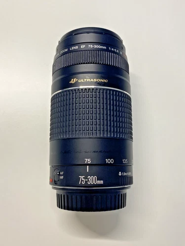 Canon EF 75-300mm f/4-5.6 IS USM Ultrasonic Telephoto Zoom Lens - Tested & Works