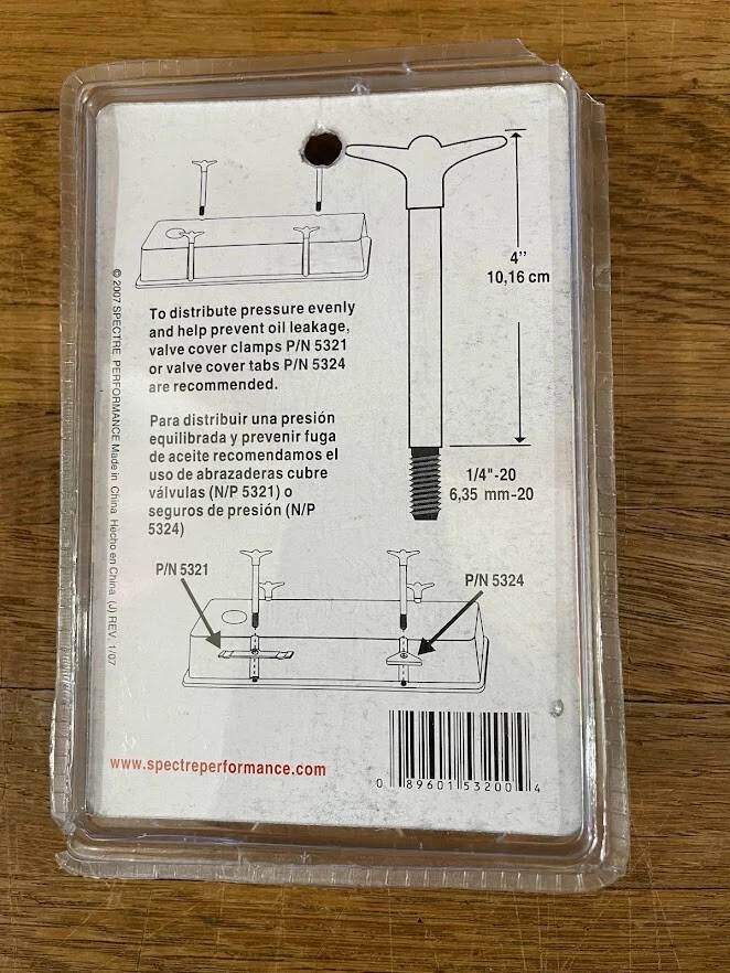 Spectre Valve Cover Hold Downs Part No 5320 New in Package - Image 3 of 3