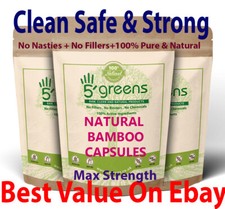 Natural Silica 500mg Capsules Silicon Bamboo Extract Hair Nails Skin Health 