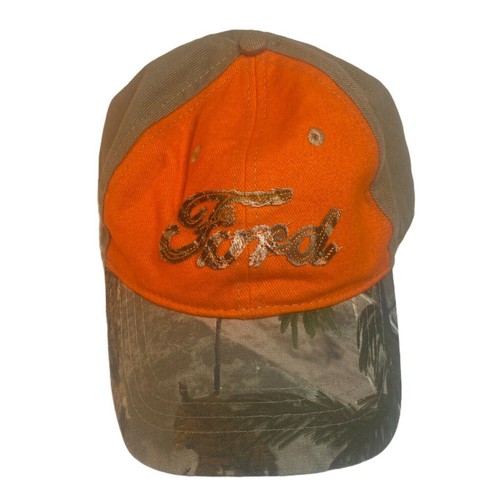 Ford Logo Camo Olive Green Orange 