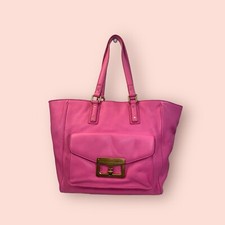 MARC JACOBS Bianca Hayley Tote Pink Luxury Designer Leather Large Shoulder Bag
