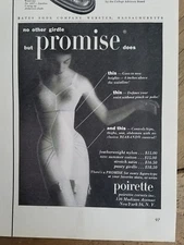 1953 women's Poirette promise one piece girdle bra garters fashion ad