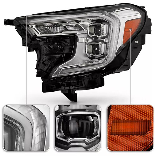 Pair Headlights For 2022-2024 GMC Terrain Denali Full LED DRL Projector LH RH - Picture 7 of 18