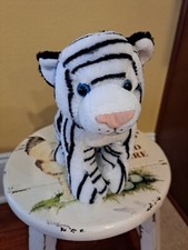 Wild Republic White Tiger Plush Cub Toy Stuffed Animal Black Stripes 12  L