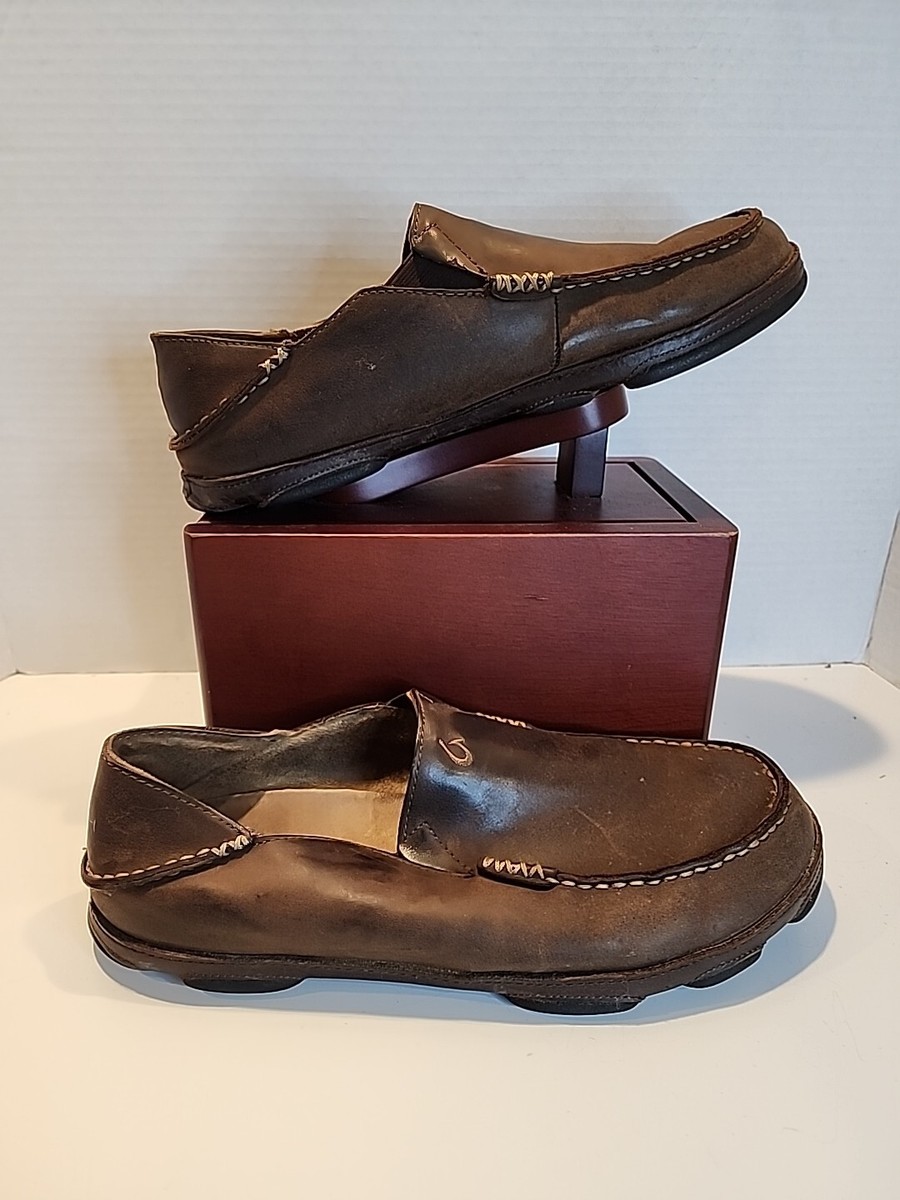 OLUKAI Moloa Leather Slip-On Shoe - (Ray / Toffee) Men’s Size 10 US / 43 EUR Moloā Men main image 3