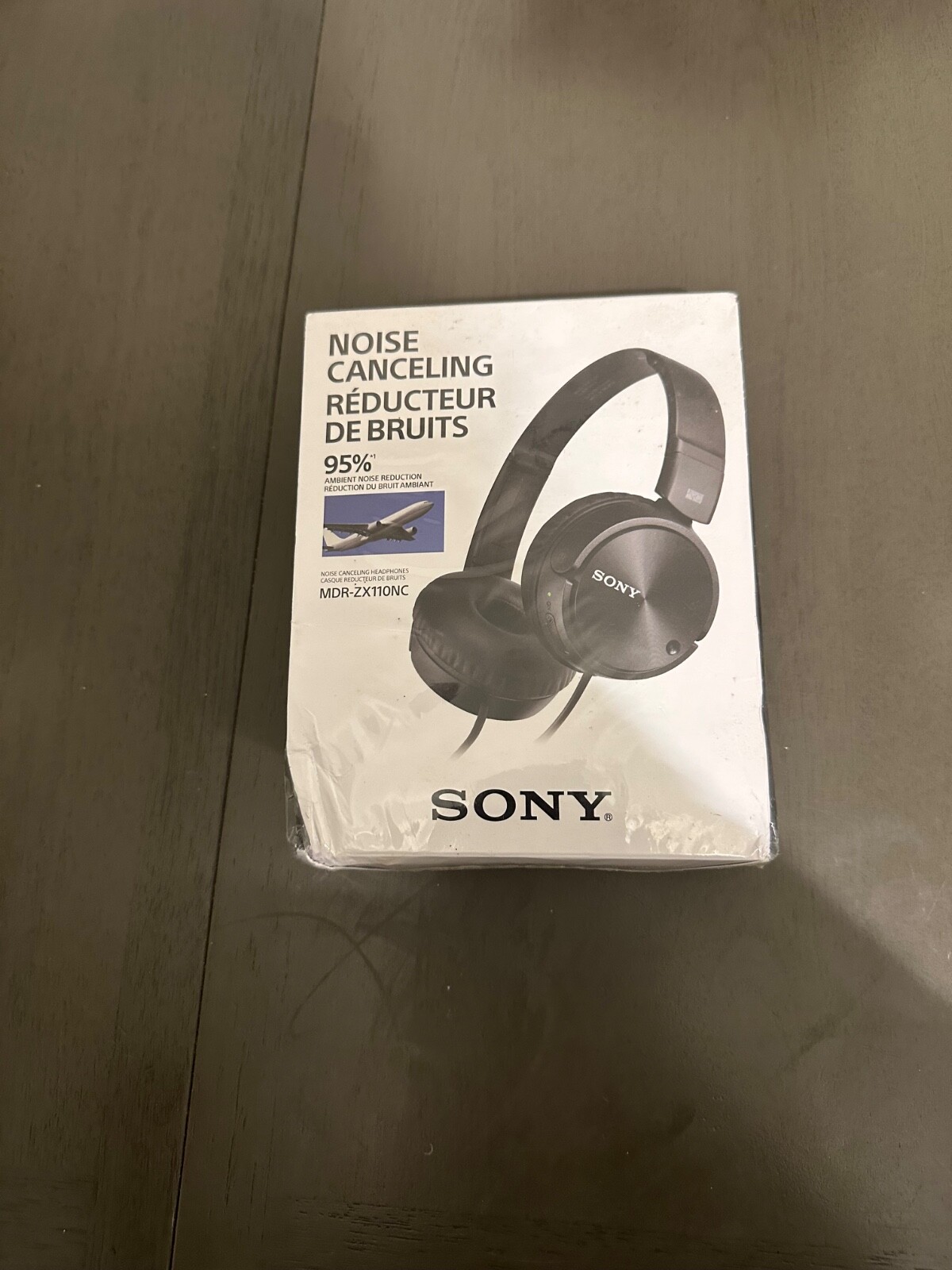Sony MDR-ZX110NC Black Noise Cancelling Over-Ear Headphones with Foldable Design
