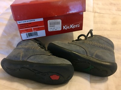 Kickers Boy Lace Up Bootie Marine Billy BOYS US 5.5 EUR 21