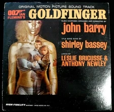 Original 007 GOLD-FINGER Lp Soundtrack RECORD UAL4117 James Bond & Pussy Galore