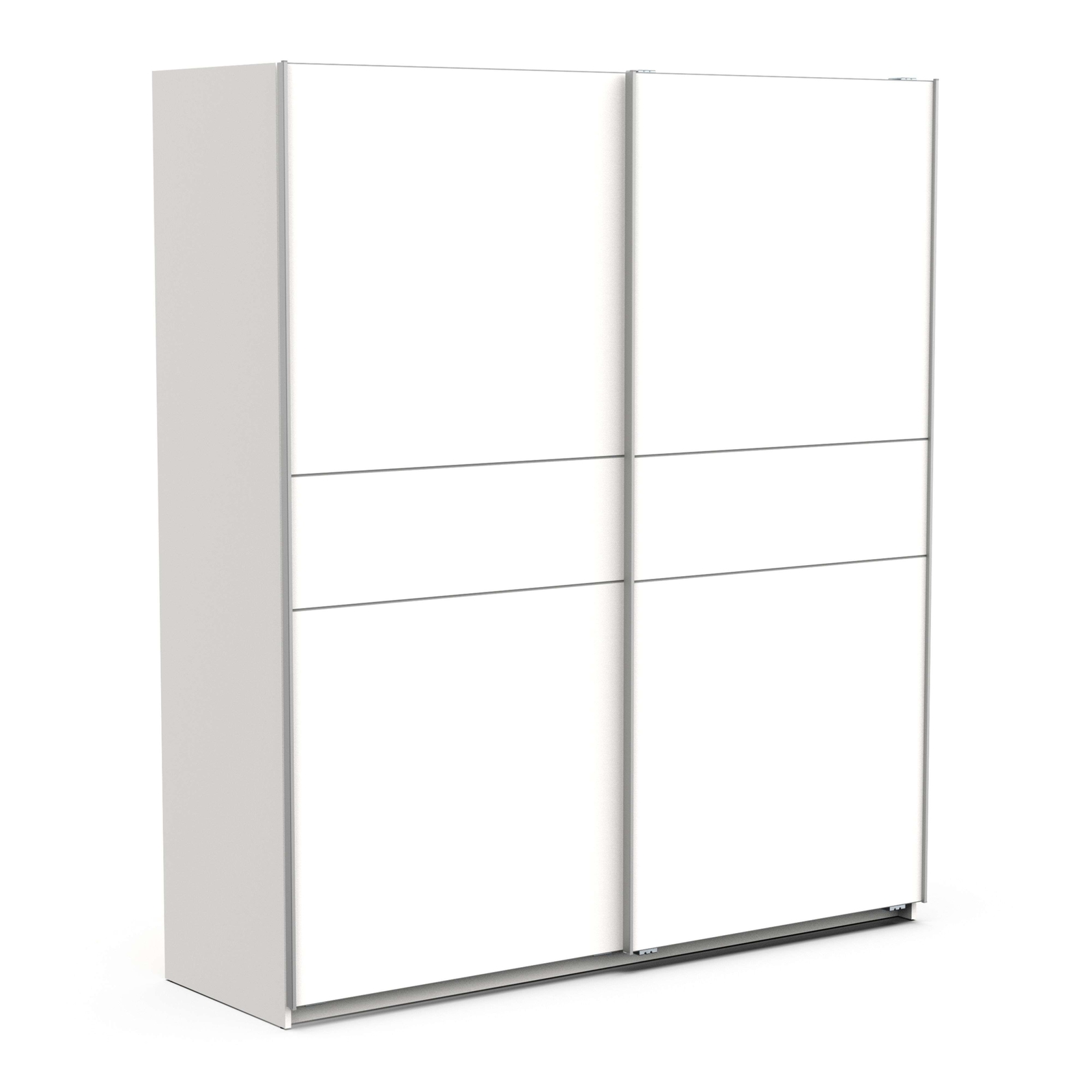 Armario Alto, estilo Moderno, con 2 Puertas Correderas grandes en Color Blanco M