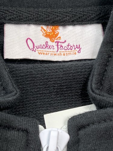 Quacker Factory Vest Womens Small Black Rhinestone Bling Full Zip Sleeveless NEW - Picture 2 of 11