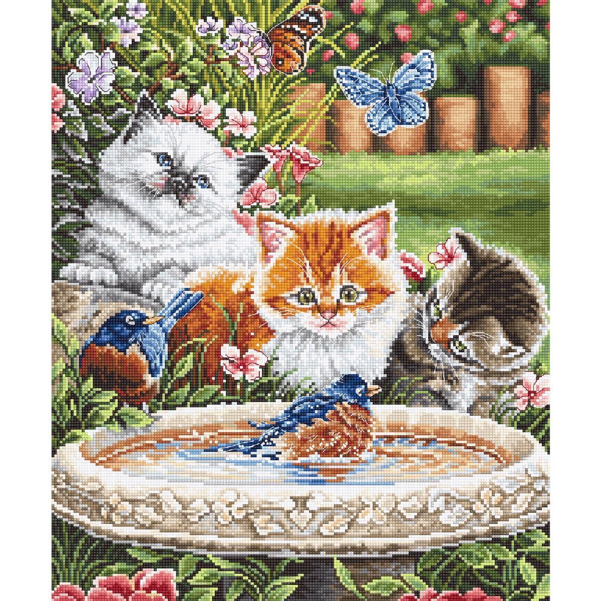 Letistitch counted cross stitch kit ""Splashing Up Some Fun"", 34x29cm, DIY
