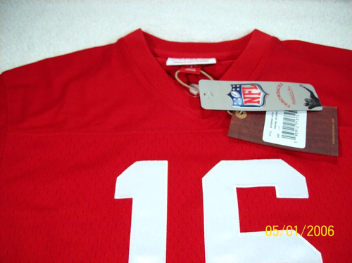 100% NWT YOUTH BOYS LARGE (7) 49ERS JOE MONTANA FOOTBALL JERSEY UNIFORM HELMET - Picture 8 of 20