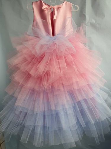dress for a girl puffy elegant pink for a matinee - Picture 5 of 5