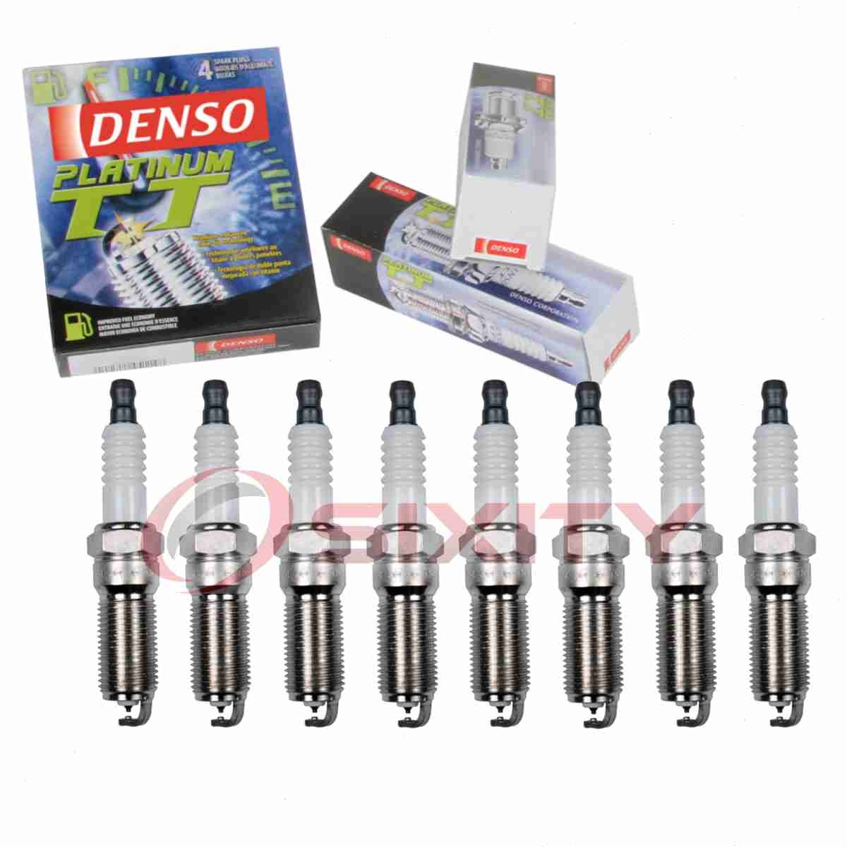 8 pc Denso Platinum TT Spark Plugs for 2014-2017 Chevrolet Silverado 1500 tg